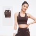 Alphabet Line Feel Fixed Integrated High Support Shock Absorbing Yoga Sports Bra