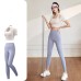 Yoga Neckline Tight Women's Fitness Yoga Short Sleeve Set Sports Top Gym Wear