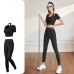 Yoga Neckline Tight Women's Fitness Yoga Short Sleeve Set Sports Top Gym Wear