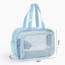 Double Layer Dry Wet Separation Makeup Bag Large Capacity Waterproof Toiletry Bag Hand Carry Transparent Cosmetic Organizer