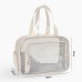 Double Layer Dry Wet Separation Makeup Bag Large Capacity Waterproof Toiletry Bag Hand Carry Transparent Cosmetic Organizer