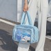 Double Layer Dry Wet Separation Makeup Bag Large Capacity Waterproof Toiletry Bag Hand Carry Transparent Cosmetic Organizer