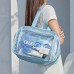 Double Layer Dry Wet Separation Makeup Bag Large Capacity Waterproof Toiletry Bag Hand Carry Transparent Cosmetic Organizer