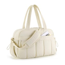 Dry Wet Separation Sport Bag Women Handheld Shoulder Crossbody Travel Bag Quilted Cotton Craft
