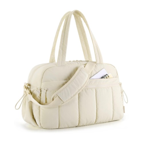 Dry Wet Separation Sport Bag Women Handheld Shoulder Crossbody Travel Bag Quilted Cotton Craft