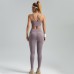 High Elasticity Slim Yoga Set Breathable Intense Workout Gear