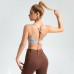 Cross Back Sports Bra Dual Strap Racerback Support Shaping Yoga Underwear