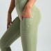 Seamless High Waist Lift Bottom Slimming Side Pocket Anti-Rise High Elastic Bare Feel Yoga Pants