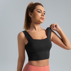 Wide Strap Backless Sports Bra Anti-Shock Anti-Sagging Running Fitness Supportive