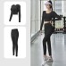 Peach Yoga Back Support Set Non-Bra Yoga Pants High Waist Lift Buttocks Bare Feel Fitness Outfit