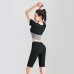 Summer Women Yoga Set Peach Patchwork Naked Feel Fitness Tight Outfit