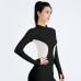 Color Block Slimming Yoga Jacket Women Running Sports Fitness Outfit