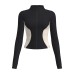 Color Block Slimming Yoga Jacket Women Running Sports Fitness Outfit