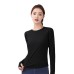 High Elastic Bare Feel Mesh Yoga Long Sleeve Women Slimming Seamless Yoga Top T-shirts