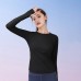 High Elastic Bare Feel Mesh Yoga Long Sleeve Women Slimming Seamless Yoga Top T-shirts