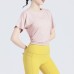 Yoga T-Shirt Women Summer Thin Back Slit Strap Breathable Running Fitness Short Sleeve Yoga Top