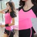 Yoga T-Shirt Women Athletic Short Sleeve Gym Running Round Neck Top Spring Autumn Fitness Clothing Breathable Sweat Absorbent