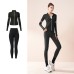 Autumn Yoga Set Breathable Athletic Tight Letter Print Running Outfit