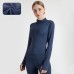 High Elastic Sports Jacket Collar Slimming Yoga Top Fitness Plush Outerwear