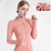 High Elastic Sports Jacket Collar Slimming Yoga Top Fitness Plush Outerwear