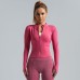 High Elastic Sports Jacket Collar Slimming Yoga Top Fitness Outerwear
