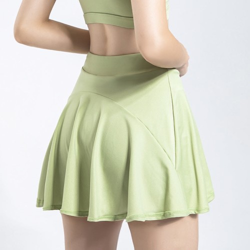 Yoga Short Skirt Women Quick Dry Running Fitness Skirt Half Body Anti Flash Tennis Skirt Female