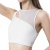 Stylish Yoga Sports Bra with Mesh Shoulder Straps and Back Support Fitness Chest Protector Bar Vest Shock Absorbing Underwire