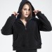 Women's Fleece Long Sleeve Hoodie Half Zip Yoga Running Thickened Fitness Top Jacket