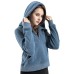 Women's Fleece Long Sleeve Hoodie Half Zip Yoga Running Thickened Fitness Top Jacket
