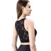 Women's Push-Up Lace Sexy Back Running Fitness Tank Top Mesh Shock Absorber Yoga Sports Bra