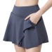New Spring Athletic Skort Women Anti-Exposure Tennis Running Fitness Short Yoga Skirt