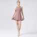 Sporty Maxi Dress Women Tennis Badminton Anti-Exposure Liner Halterback Nude Sensation