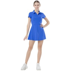 Spring Summer New Arrival Sport Dress Women Tennis Skirt Badminton Mid Length Anti-Exposure Liner Pants Shirt Collar Half Skirt