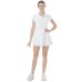 Spring Summer New Arrival Sport Dress Women Tennis Skirt Badminton Mid Length Anti-Exposure Liner Pants Shirt Collar Half Skirt