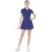 Spring Summer New Arrival Sport Dress Women Tennis Skirt Badminton Mid Length Anti-Exposure Liner Pants Shirt Collar Half Skirt