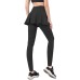 New Yoga Pants Women Long Leggings Fake Two Piece Skirt Bottoms Lift Buttocks Ruffled Slimming Yoga Tights