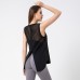 Women Summer Yoga Wear Loose Mesh Fitness Long Sleeve Workout Running Dry Fit Tank Top Quick Dry Sleeveless T-shirt
