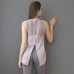 Women Summer Yoga Wear Loose Mesh Fitness Long Sleeve Workout Running Dry Fit Tank Top Quick Dry Sleeveless T-shirt