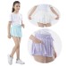 Child's Trendy Butterfly Shorts Running Tennis Skort Pockets Sport Skirt