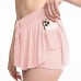 Dual Function Tennis Skirt Yoga Exercise Short Skirt Pants Running Fitness Pockets Skirt Female
