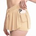 Dual Function Tennis Skirt Yoga Exercise Short Skirt Pants Running Fitness Pockets Skirt Female