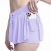 Dual Function Tennis Skirt Yoga Exercise Short Skirt Pants Running Fitness Pockets Skirt Female