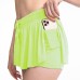 Dual Function Tennis Skirt Yoga Exercise Short Skirt Pants Running Fitness Pockets Skirt Female