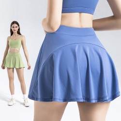 Yoga Short Skirt Women Quick Dry Running Fitness Badminton Skirt Half Body Anti-Exposure Tennis Skirt Female