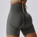 Women Seamless Peach Hip-Lifting High Waist Fitness Tight Yoga Shorts
