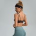 Dual Strap Athletic Bra High Elastic U Shape Shock Absorbent Support Back Integrated Sports Bra