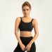 Dual Strap Athletic Bra High Elastic U Shape Shock Absorbent Support Back Integrated Sports Bra