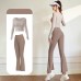 Capitalize First Letter: Slimming Seamless High Waist Yoga Fitness Set