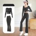 Capitalize First Letter: Slimming Seamless High Waist Yoga Fitness Set