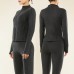 Fleece Yoga Top Peach Sport Jacket Women Autumn Winter Zip Stand Up Fitness Wear